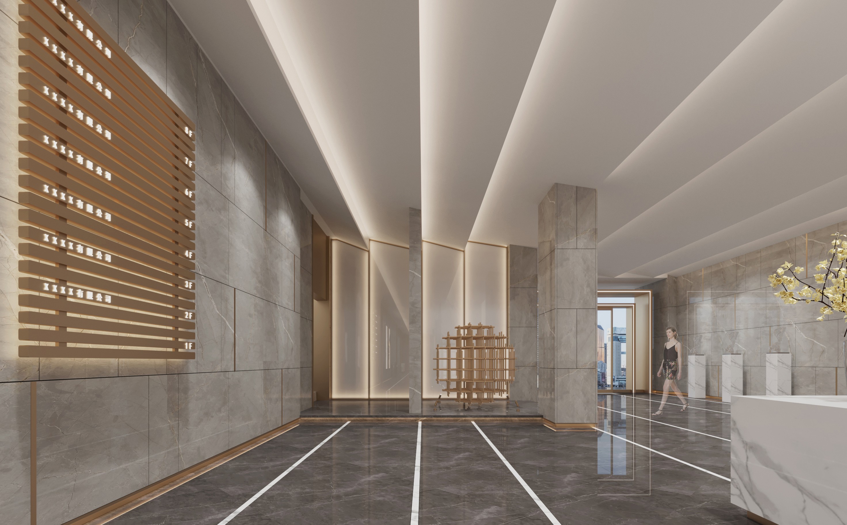 新中式商业大堂设计 - 效果图交流区-建e室内设计网